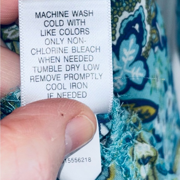 Apt. 9 Teal and Olive Patterned Skirt Sz Medium - Picture 5 of 7